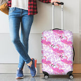 Pink Flamingo Flower Pattern Cabin Suitcases Luggages