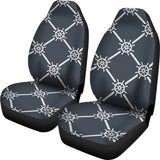 Nautical Steering Wheel Rope Pattern Universal Fit Car Seat Covers
