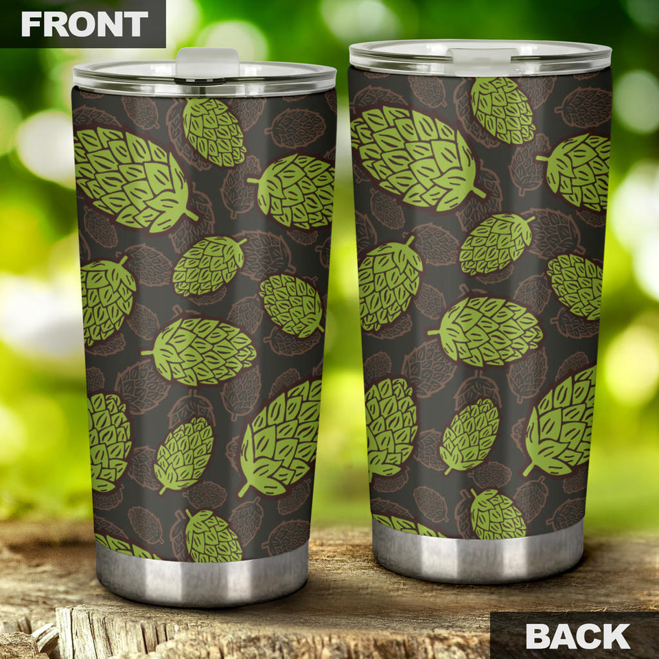 Hop Pattern Black Background Tumbler