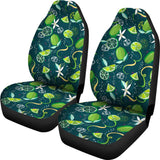 Lime Ice Flower Pattern Universal Fit Car Seat Covers