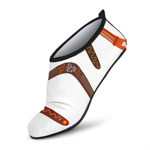 Boomerang Australian Aboriginal Ornament Pattern Aqua Shoes