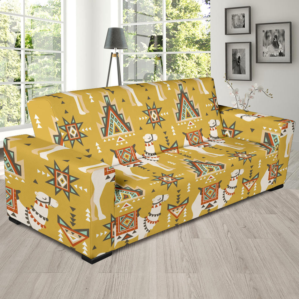 Camels Ethnic Motif Pattern Sofa Slipcover