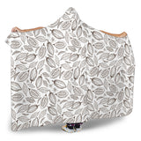 Cocoa Beans Leaves Pattern Hooded Blanket