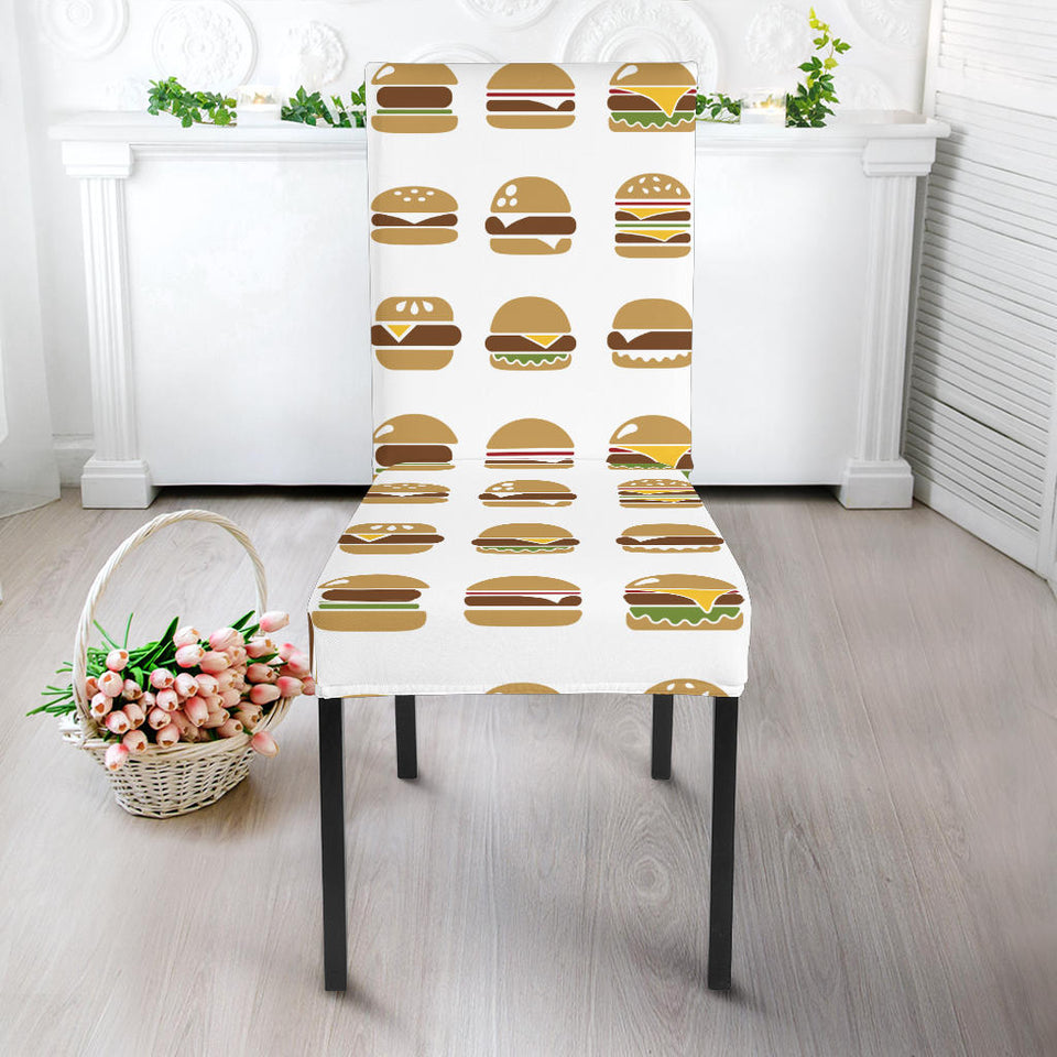 Hamburger Pattern Print Design 02 Dining Chair Slipcover