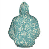 Classic Hand Drawn Grape Pattern Zip Up Hoodie