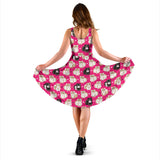 Guinea Pig Pattern Print Design 01 Sleeveless Midi Dress