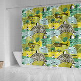 Hand Drawn Windmill Pattern Shower Curtain Fulfilled In US