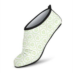 Cucumber Pattern Background Aqua Shoes