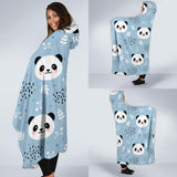 Cute Panda Pattern Hooded Blanket