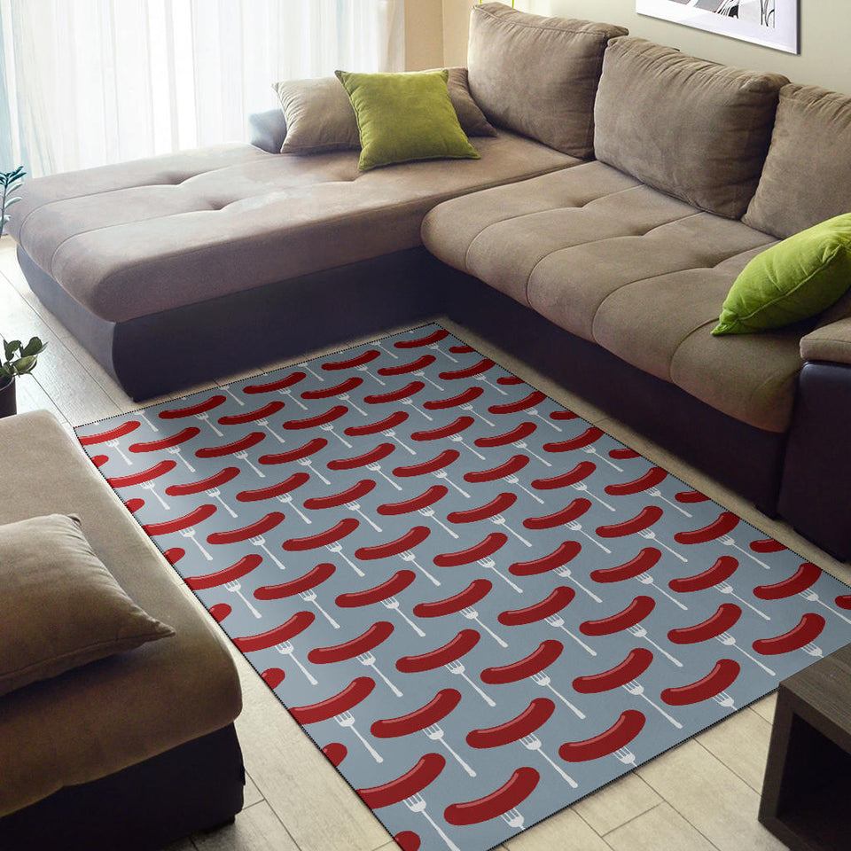 Sausage Pattern Print Design 02 Area Rug