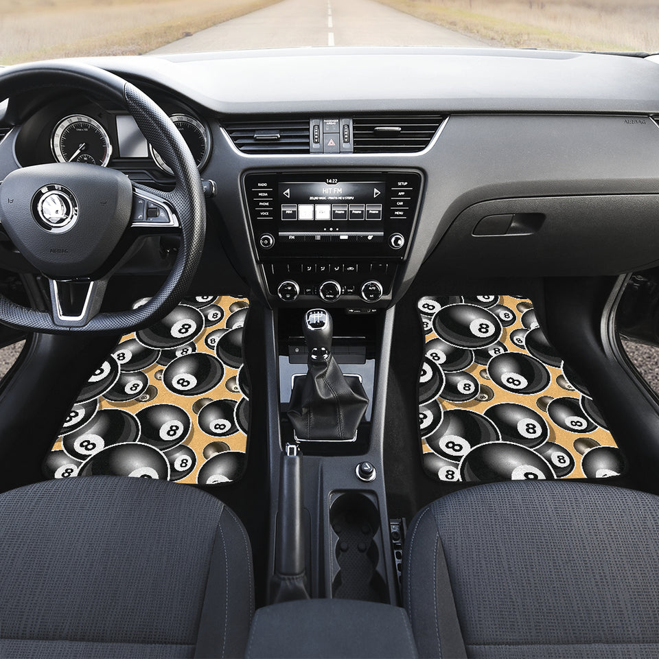 Billiard Ball Pattern Print Design 04 Front and Back Car Mats