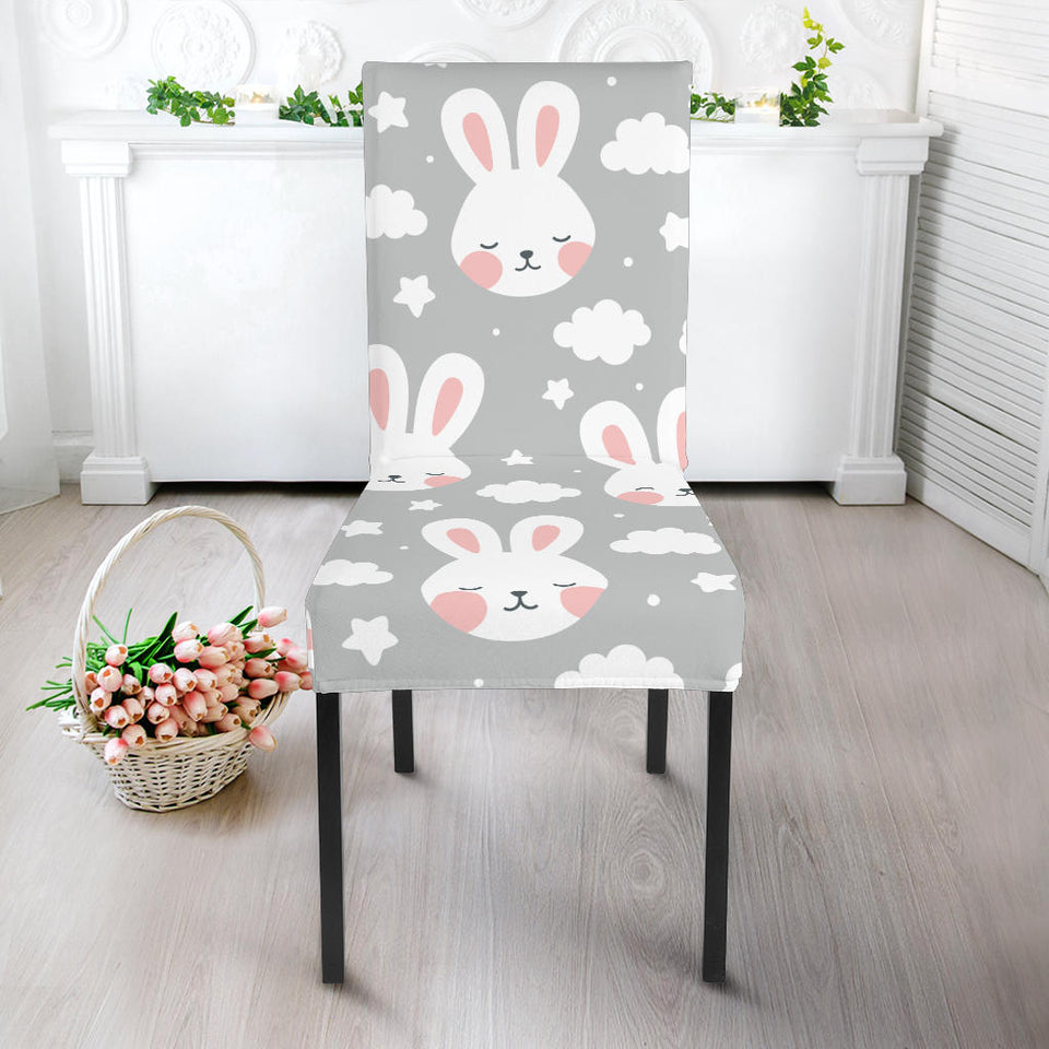 Rabbit Cloud Pattern Dining Chair Slipcover