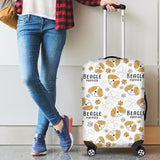 Cute Beagle Dog Pattern Background Luggage Covers