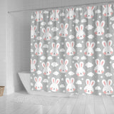 Rabbit Cloud Pattern Shower Curtain Fulfilled In US