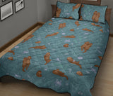 Sea otters pattern Quilt Bed Set