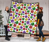 Dice Pattern Print Design 03 Premium Quilt