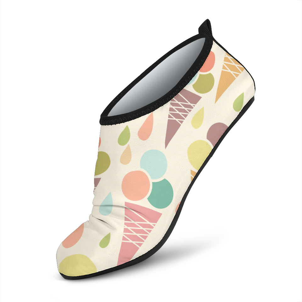 Ice Cream Cone Pattern Aqua Shoes