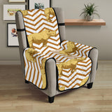 Rhino yellow theme pattern Chair Cover Protector