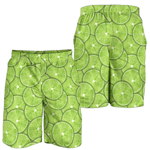Slices Of Lime Pattern Men Shorts