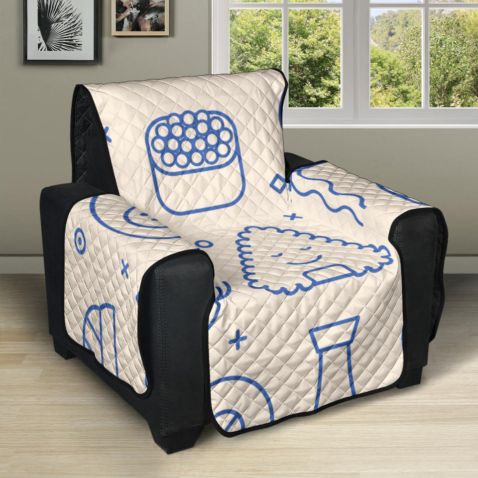 Cute sushi icon pattern Recliner Cover Protector