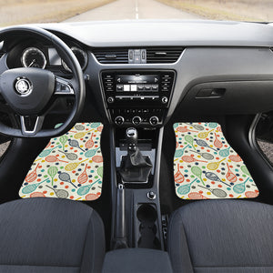 Tennis Pattern Print Design 03 Front and Back Car Mats