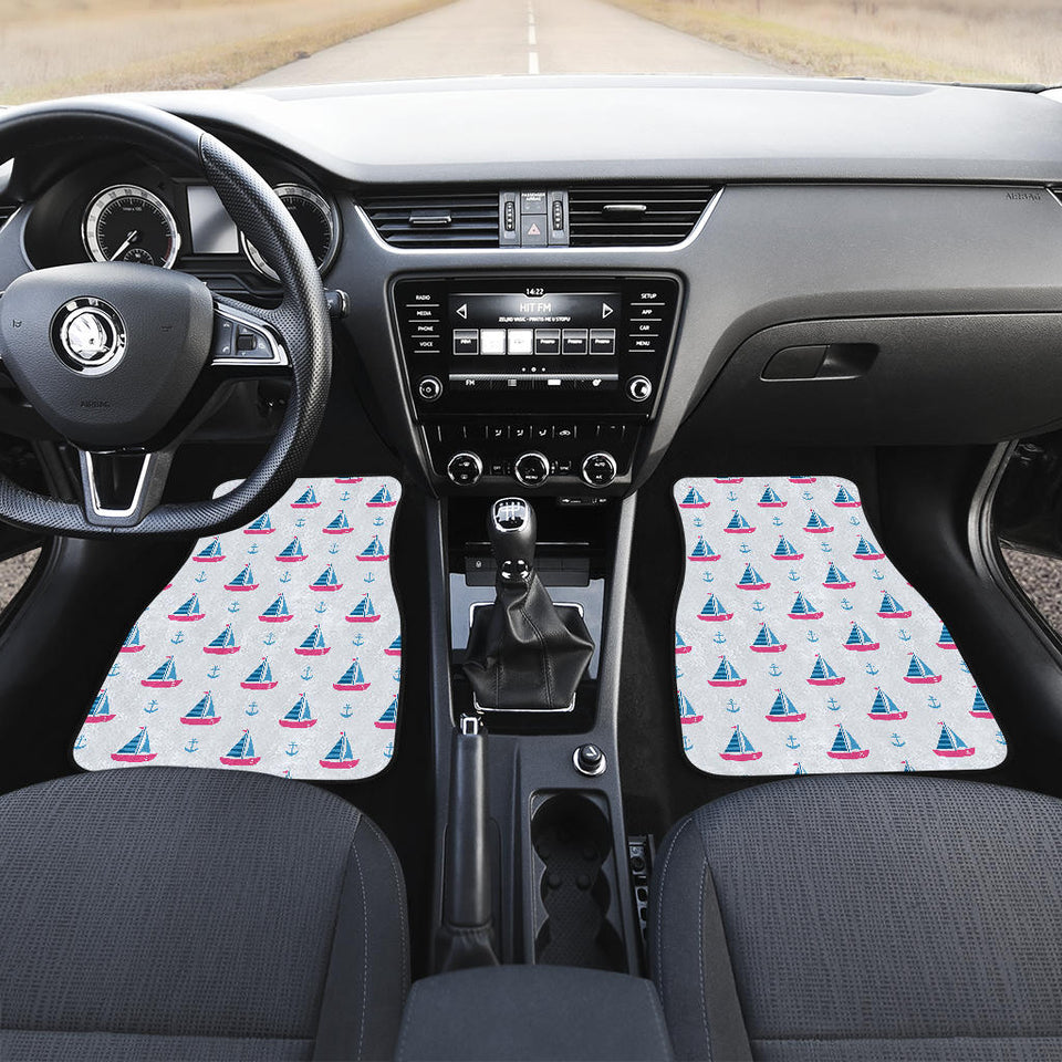 Sailboat Anchor Pattern Front Car Mats