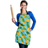 Banana Leaves Banana Design Pattern Adjustable Apron