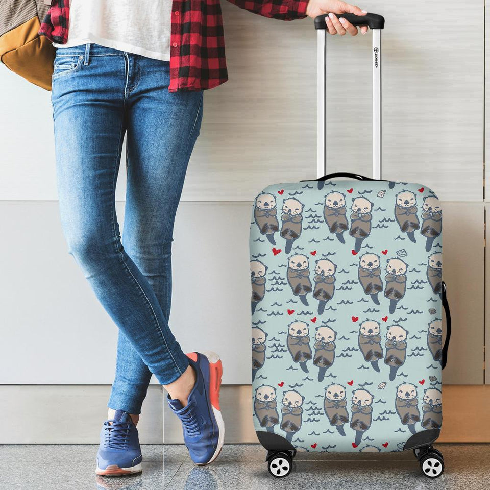 Lovely Sea Otter Pattern Cabin Suitcases Luggages
