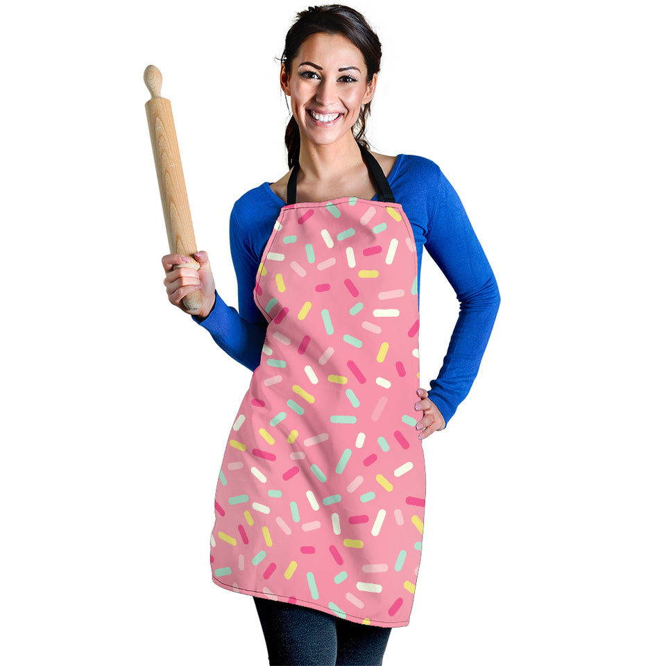 Pink Donut Glaze Candy Pattern Adjustable Apron