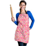 Pink Donut Glaze Candy Pattern Adjustable Apron