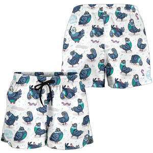 Pigeon Pattern Print Design 02 Women Shorts