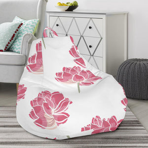 Pink Lotus Waterlily Pattern Bean Bag Cover