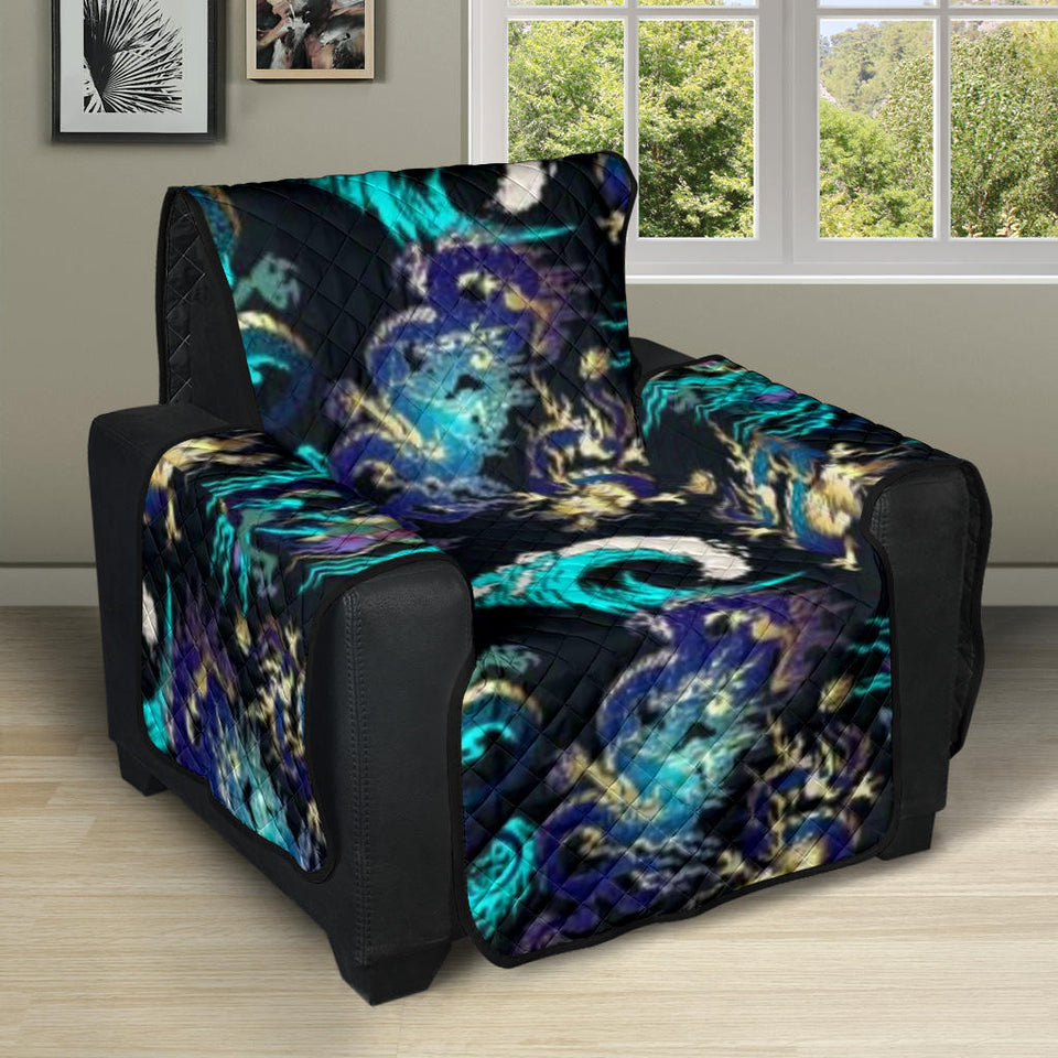 Dragon sea wave pattern Recliner Cover Protector