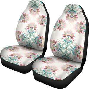 Square Floral Indian Flower Pattern Universal Fit Car Seat Covers