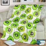 Watercolor Kiwi Pattern Premium Blanket