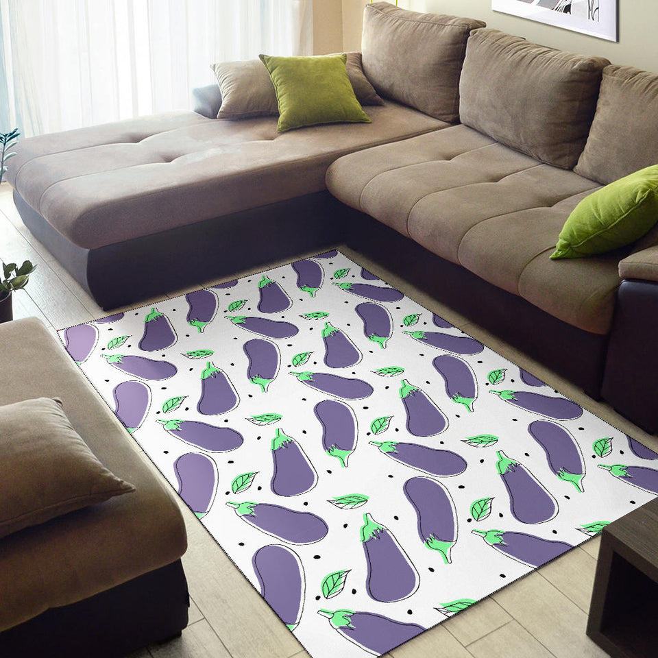 Eggplant Pattern Print Design 05 Area Rug