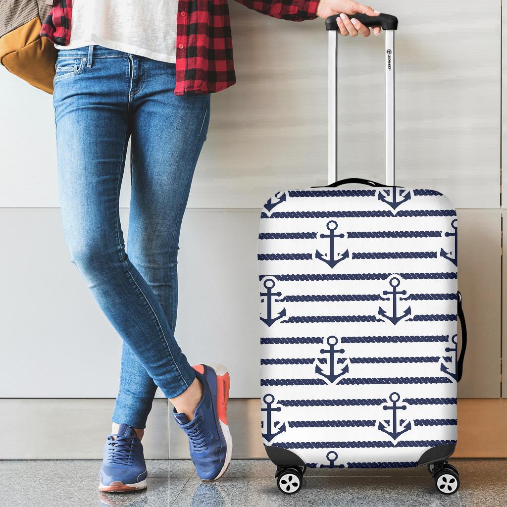 Anchor Rope Nautical  Pattern Cabin Suitcases Luggages