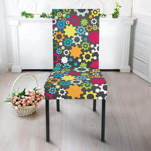 Gear Pattern Print Design 03 Dining Chair Slipcover