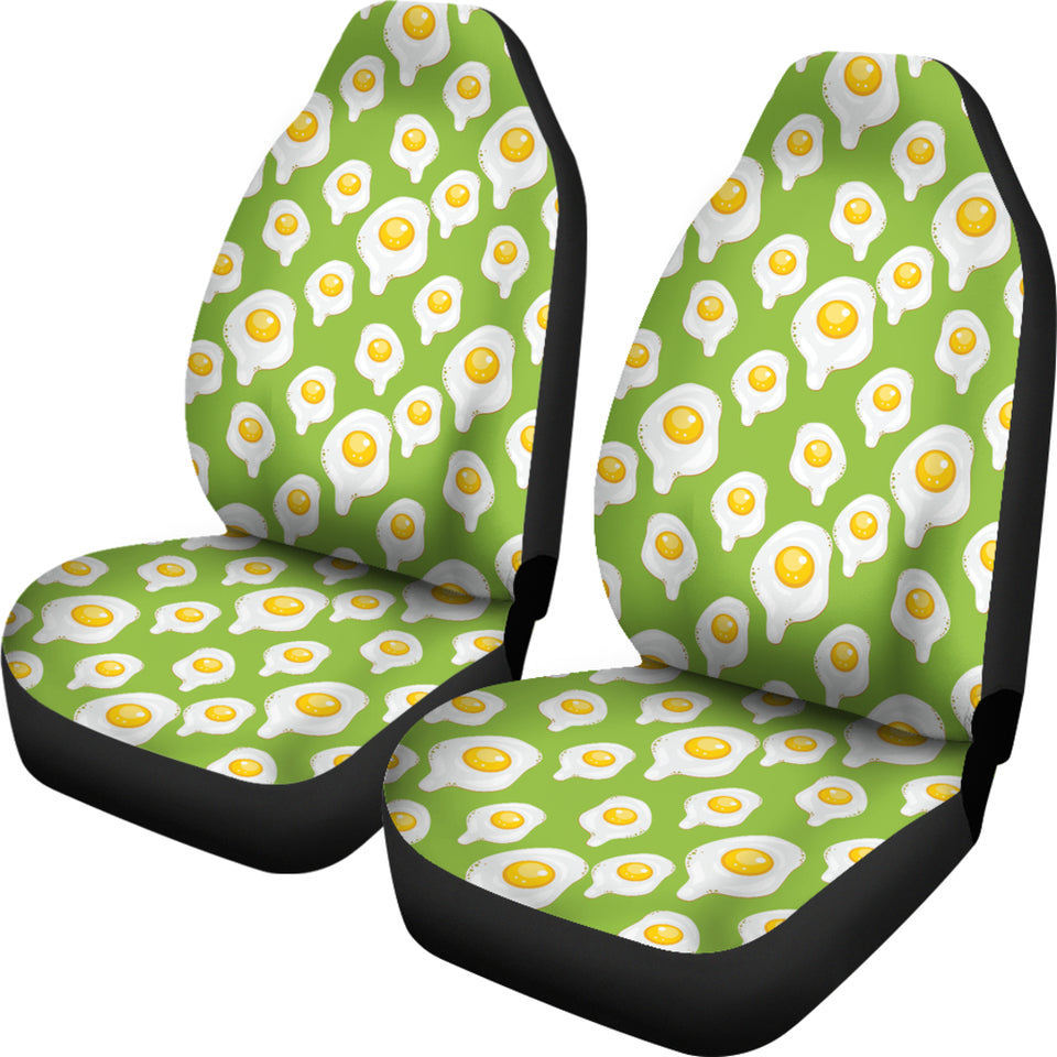 Fried Eggs Pattern Print Design 01 Universal Fit Car Seat Covers
