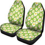 Fried Eggs Pattern Print Design 01 Universal Fit Car Seat Covers