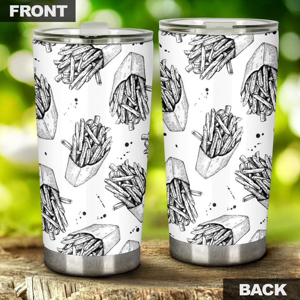 Hand Drawn French Fries Pattern Tumbler