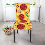 Pizza Texture Pattern Dining Chair Slipcover