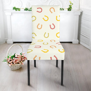 Horseshoes Pattern Print Design 02 Dining Chair Slipcover