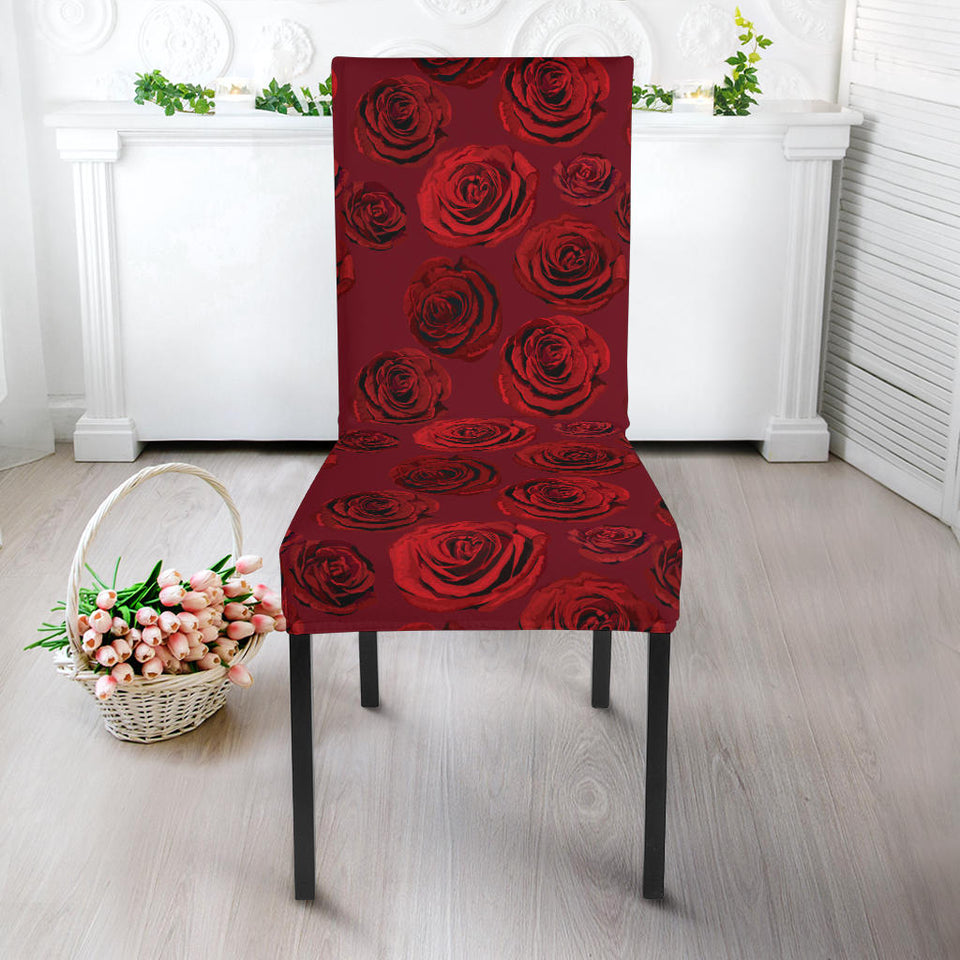 Rose Pattern Print Design 03 Dining Chair Slipcover