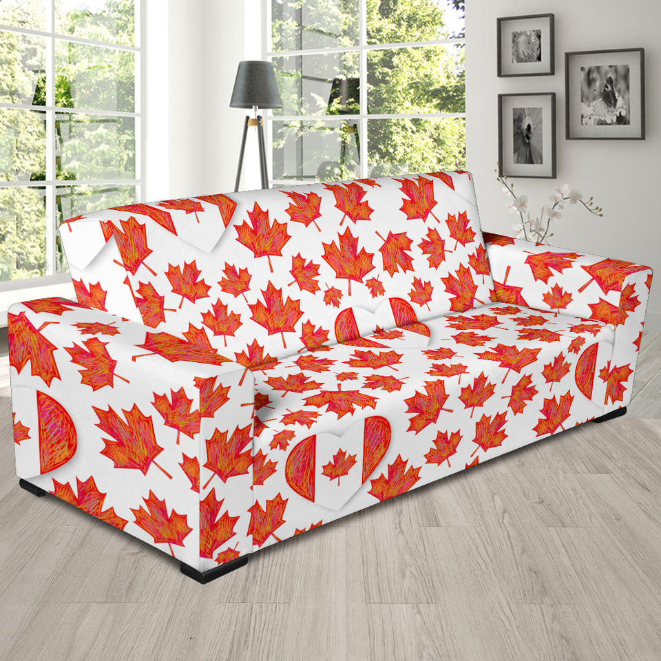 Canada Pattern Print Design 02 Sofa Slipcover