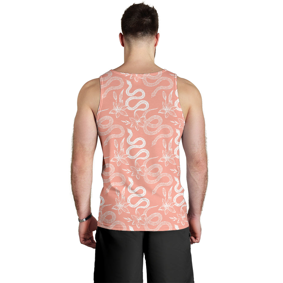Snake lilies flower pattern Men Tank Top
