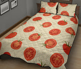 Tomato dot background Quilt Bed Set