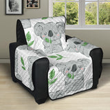 Hand drawn Koala leaves pattern Recliner Cover Protector
