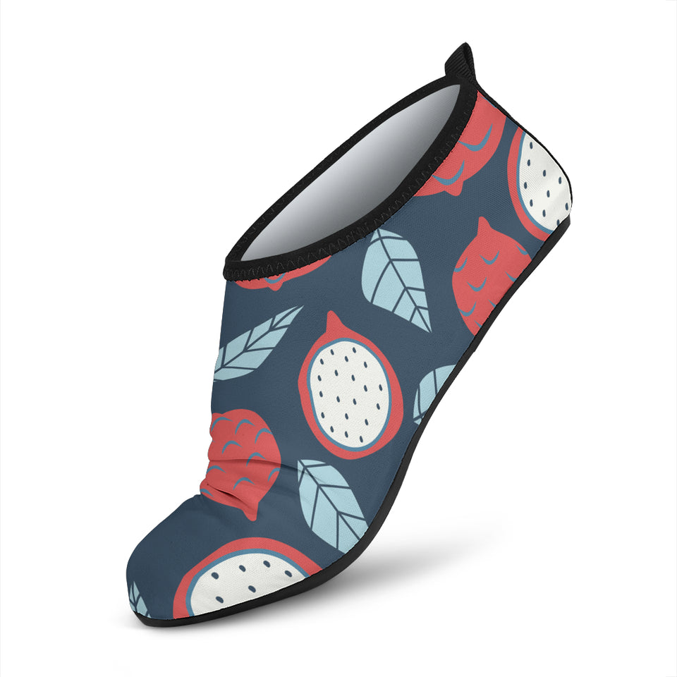 Dragon Fruits Dark Blue Background Aqua Shoes