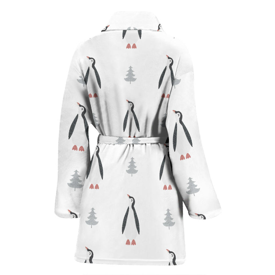 Penguin Pattern Women'S Bathrobe